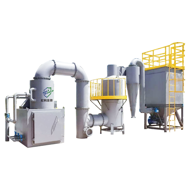 Horizontal medical waste incinerator